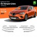 Renault Clio Uyumlu 5 Krom Ön Tampon Çıtası 10 Parça. 2019 Ve Üzeri