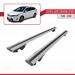 Toyota Auris Touring Sport 2013-2018 Arası Ile Uyumlu Hook Model Anahtar Kilitli Ara Atkı Tavan Barı Gri̇
