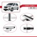 Vauxhall Combo E 2019-2023 Arası Ile Uyumlu Basic Model Ara Atkı Tavan Barı Gri̇ 3 Adet