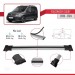Volkswagen Caddy 2020 Ve Sonrası Ile Uyumlu Fly Model Ara Atkı Tavan Barı Gri̇ 3 Adet Bar