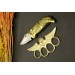 Kartal Figürlü Düğmeli Çakı Ve Gold Baykuş Mustalı Set