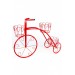 Ferfoje Kırmızı Bisiklet Saksılık ,Çiçeklik