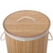 Bambu Kapaklı Çamaşır Sepeti El Yapımı,Natural 35X35X60Cm