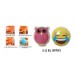 Gülen Emoji Pembe Baykuş Cep Sobası,El Isıtıcı,2 Adet Sıcak Su Torbası Pvc 9Cm