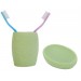 Sabunluk Diş Firçalik 2 Li Banyo Seti,Yeşil Petek Model,Poliresin