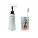 Sıvı Sabunluk Ve Diş Fırçalık 2 Li Banyo Seti,Deniz Feneri Ve Paris