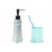 Sıvı Sabunluk,Diş Fırçalık 2 Li Banyo Seti,Deniz Feneri Ve Buz Mavi