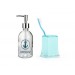 Sıvı Sabunluk,Diş Fırçalık 2 Li Banyo Seti,Gemici Çıpası Ve Buz Mavi