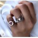 Kırmızı Taşlı Kalpli Küçük Parmak Yüzüğü (Signed Ring)