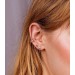 Kuyumcudukkani Çift Özellik Kullanımlı Baget Taşlı Trend "Ear Cuff"Küpe