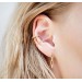 Kuyumcudukkani Tamtur Beyaz Taşlı Modelli Trend"Ear Cuff"Küpe