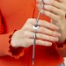 Gümüş Renk Kararmaz Metal Snake Zincirli Çınar Yaprağı Tasarım Nazar Boncuğu Detaylı Kadın Bileklik