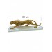Büyük Dev Ağır 80 Cm Altın Leopar Aslan Arslan Kedi Kaplan Biblosu Heykeli Büstü