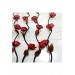 Uzun 5 Adet 160Cm Kırmızı Beyaz Krem Kahve Pembe 15 Çiçekli Siyah Dallı Renkli Çiçekler