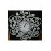 Zarif Çiçek Desenli Ayna Çok Taşlı Kaliteli Motifli Duvar Saati