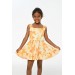 Kamelya Askılı Sarı Yaz Kız Çocuk Elbise Lp-24Sum-060