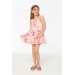 Kamelya Askılı Toz Pembe Yaz Kız Çocuk Elbise Lp-24Sum-056