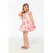 Kamelya Askılı Pembe Yaz Kız Çocuk Elbise Lp-24Sum-056