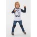 Little Man Erkek Çocuk Pantolon + Tshirt Takım Zn-Ss-098