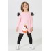 Süslü Unicorn Pembe Tüllü Kız Çocuk Elbise Lp-22Win-008