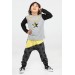 Yıldız Kolyeli Erkek Çocuk Pantolon Tshirt Alt Üst Takım Lp-22Win-062