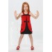 Uğurlu Kırmızı Siyah Kız Çocuk Elbise Lpy-21-001