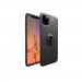 Iphone 11 Pro Max Kılıf Ravel Yüzüklü Silikon Siyah + Nano Ekran Koruyucu