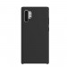 Samsung Galaxy Note 10 Plus Kılıf Liquid Süet Silikon Siyah