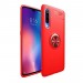 Xiaomi Mi9 Lite Kılıf Ravel Yüzüklü Silikon Kırmızı