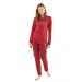 U.s. Polo Assn. Sıfır Yaka Pamuklu Kışlık Bayan Pijama Takım