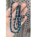 Çift Renkli Parlament Mavisi Sürmeli Kehribar Tesbih Metal Püsküllü Misbah Misbaha Rosary Zikr