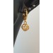 Xuping Jewelry Pembe Zirkon Taş Sallantılı Top Altın Kaplama Küpe
