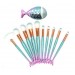 11 Li Set Denizkızı Makyaj Kozmetik Fırça Set Güzellik Allık Pudra Kapatıcı Ekipmanları