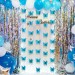 Düğün Doğum Günü Parti Dekoru Kağıt Kelebek Dizesi Mavi Renk