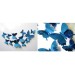 Ev Dekorasyon 3D Pvc Kelebek 12 Li Duvar Süsleme Mavi Aynalı V1