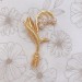 Mum Mühür Damga Kolu Premium Metal Çan Orkidesi Gold