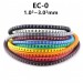 Renkli Kablo Numaratör Ec-0 Boyutu 1.5 Sqmm Tel İşaretleyici 200 Adet