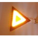Üçgen Uyarı Cob Led Işık Kırmızı Sarı 3V 2W Entegre Özel Şekilli Reflektör Lamba Diy