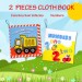 2 Kitap Tox İngilizce İş Makinaları Ve Rakamlar Kumaş Sessiz Kitap E118 E128 - Bez Kitap , Eğitici Oyuncak , Yumuşak Ve Hışırtılı