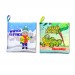 2 Kitap Tox İngilizce Kışlık Giysiler Ve Safari Hayvanları Kumaş Sessiz Kitap E124 E130 - Bez Kitap , Eğitici Oyuncak , Yumuşak Ve Hışırtılı