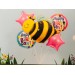 Folyo Balon Buket Seti̇  Happy Bi̇rthday Ari Modeli̇ 5'Li̇