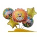 Folyo Balon Buket Seti̇ Happy Bi̇rthday Aslan Modeli̇ 5'Li̇ D.ü 65
