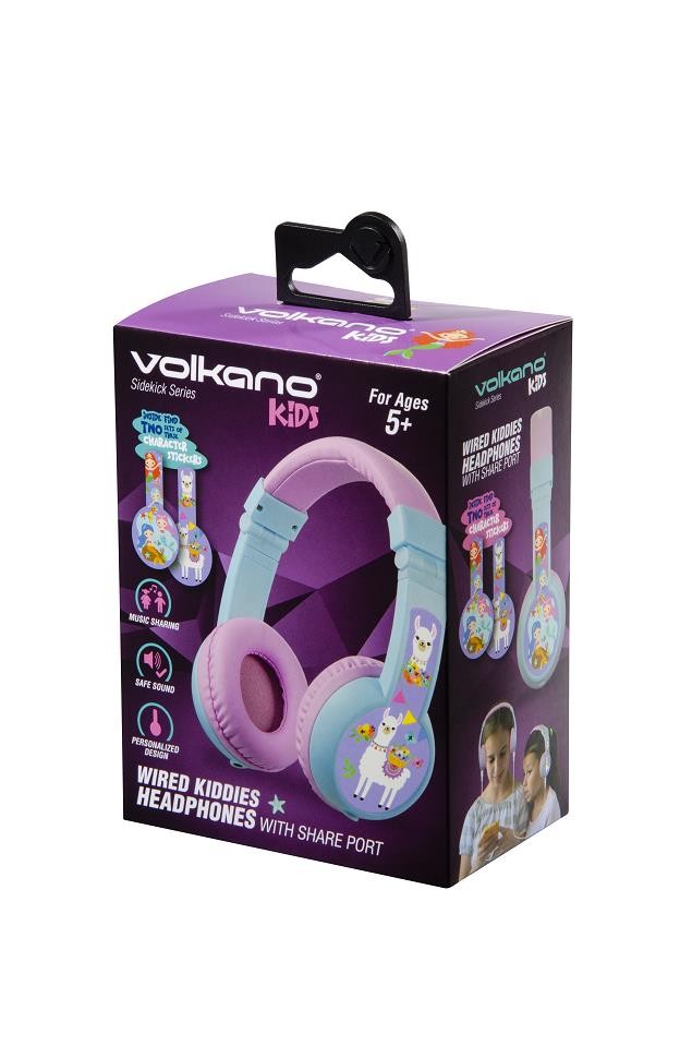 Çocuk Kulaklığı Katlanabilir Kablolu Stickerlı Volkano Kids Vk-2015-Lvlb