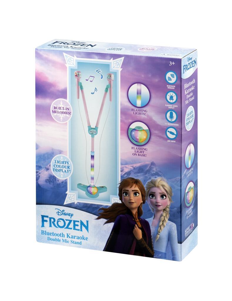 Disney Frozen Karlar Ülkesi Ayaklı Çift Mikrofon Seti Karaokeli Işıklı Lisanslı 2 Mikrofonlu Dy-7541-Fr