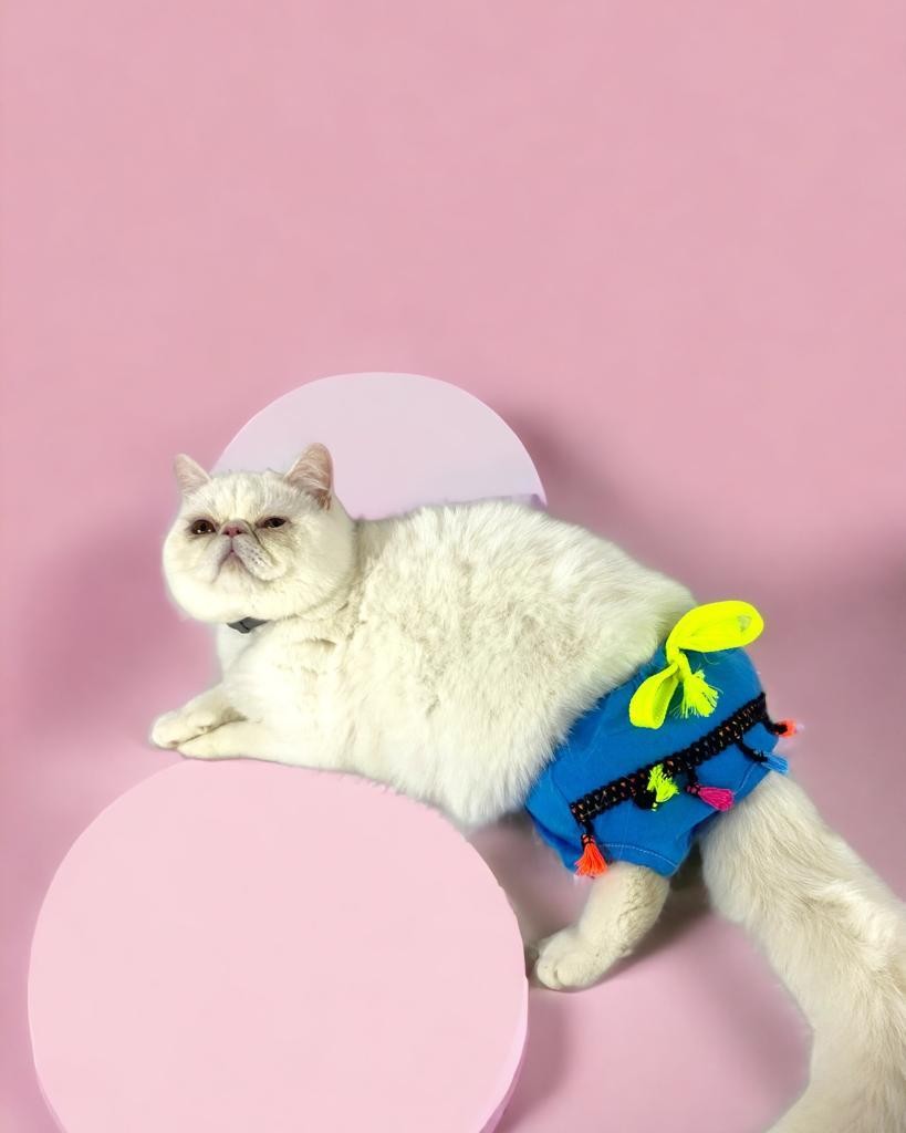 Blue Tufty Kemique's Secret Kedi İç Çamaşırı  Regl Külot  Don