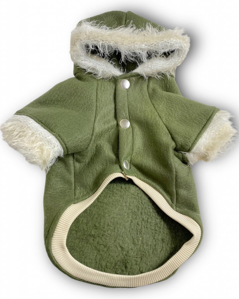 Furry Cream Kapşonlu Sweatshirt Ceket Kedi Süeteri Kıyafeti