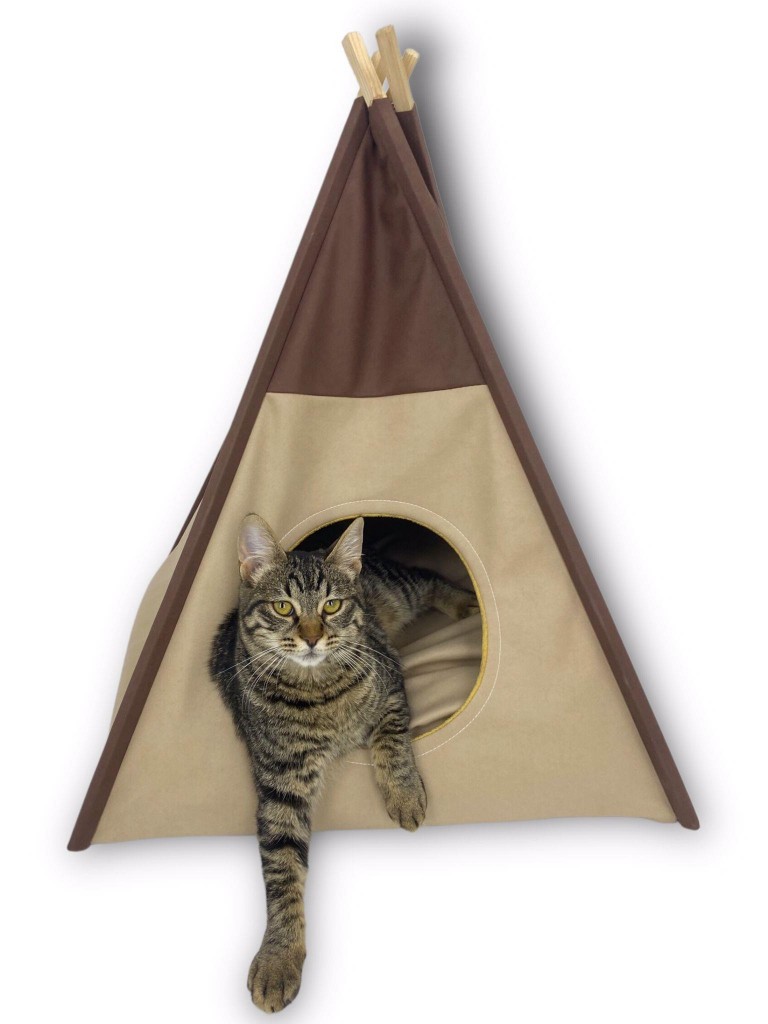 Tepee Twentysix Kedi Evi, Kedi Barınağı, Kedi Çadırı, Minderli Kedi Yatağı