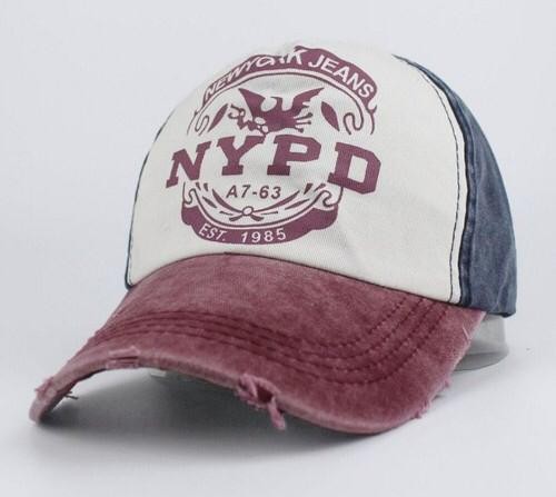 Nypd Şapka Cap Şapka Eskitme Tasarım 2020 Model Kırmızı Mavi