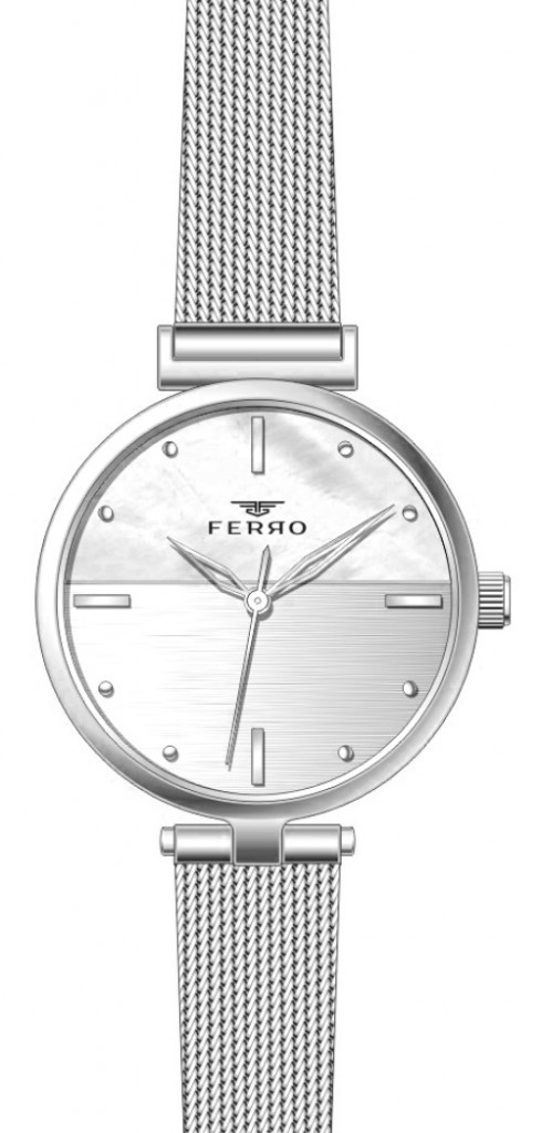 Ferro 33 Mm Gümüş Hasır Kordon Kadın Kol Saati F21224C-A F21224C-A