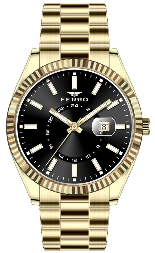 Ferro F11288A-B2 43 Mm Altın Renkli Erkek Kol Saati